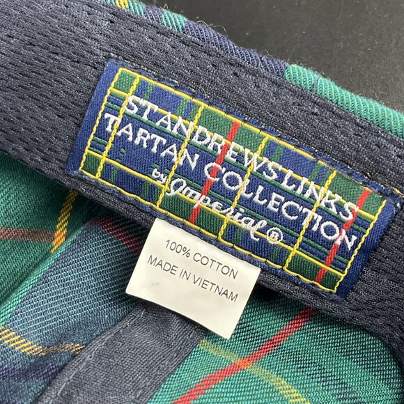 The Old Course St. Andrews Links Hat Cap Golf Tartan Collection Plaid OSFA - Picture 9 of 12